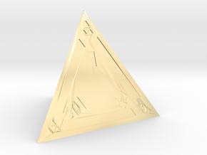 Holocron D4 Metal in 14k Gold Plated Brass
