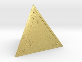Holocron D4 Metal in Natural Brass
