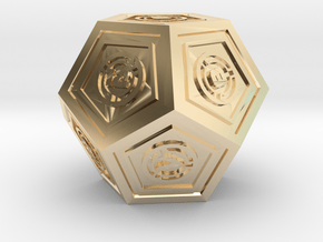 Holocron D12 Metal in 14k Gold Plated Brass