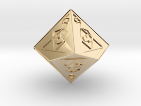Holocron D10 Metal in 14k Gold Plated Brass