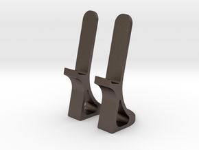 Ultimate Phone Stand in Polished Bronzed-Silver Steel