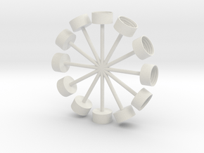 Pop Clocks in White Natural Versatile Plastic