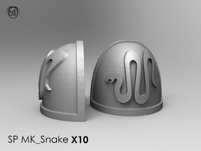 snake shoulderpads x10 in Tan Fine Detail Plastic