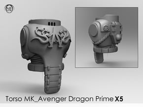 torso mk-Avenger Dragons x5 in Tan Fine Detail Plastic