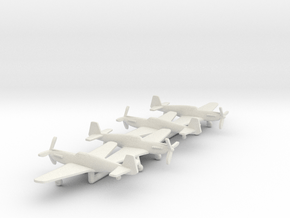 North American P-51A Mustang I in White Natural Versatile Plastic: 1:285 - 6mm