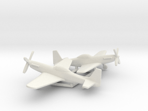 North American P-51H Mustang in White Natural Versatile Plastic: 1:200
