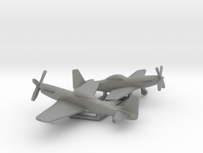 North American P-51H Mustang in Gray PA12: 1:200