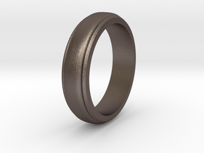 Wedding band in Polished Bronzed Silver Steel