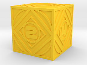 Holocron D6 Plastic in Yellow Smooth Versatile Plastic