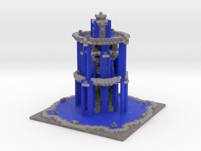 Minecraft Big Fountain in Natural Full Color Sandstone