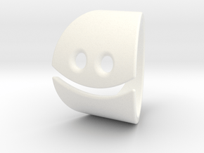 Emoji Happy Ring in White Premium Versatile Plastic