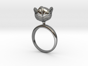 Ring with small Cauliflower in Polished Silver: 7.25 / 54.625