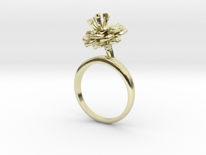 Ring with one small flower of the Peach Inv in 14k Gold Plated Brass: 7.75 / 55.875