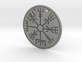 Pendant Runic compass D40mm in Gray PA12 Glass Beads