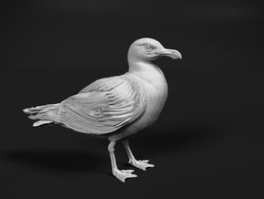 Glaucous Gull 1:12 Standing 2 in Tan Fine Detail Plastic