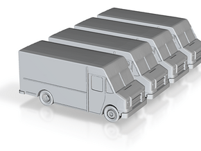 Delivery Truck-Set of 4 at 1 to 200 scale in Tan Fine Detail Plastic