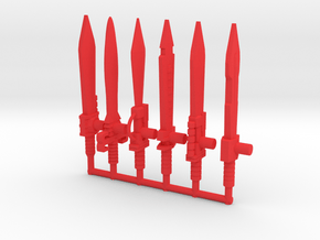 Core Dinobot Swords in Red Processed Versatile Plastic