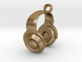 Pendant Headphones in Polished Gold Steel