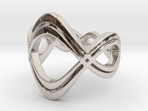 Infinity ring in Rhodium Plated Brass