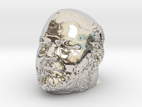 Nigels heed - NobbyHead single in Rhodium Plated Brass