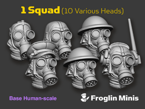 Britommi Squad: Human Head Swaps in Tan Fine Detail Plastic: Small