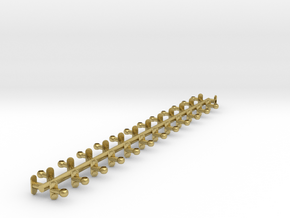 BR EE Class 20 handrail knobs (7mm/ft scale) in Natural Brass