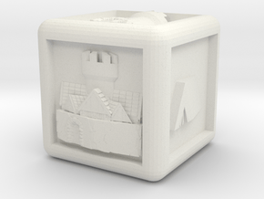 Settlement D6 Dice in White Natural Versatile Plastic