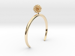 Bracelet with one smallflower of the Garlic in 14k Gold Plated Brass: Small
