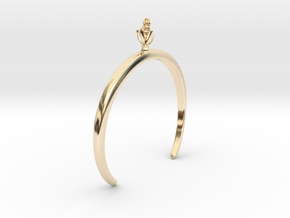Bracelet with one small flower of the Hyacinth in 14k Gold Plated Brass: Small
