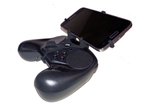 Controller mount for Steam & Nokia G22 - Front in Black Natural Versatile Plastic