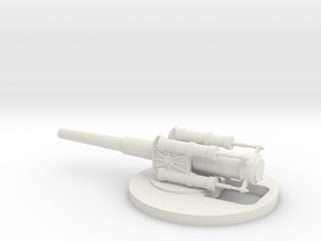 160 Scale 12 inch 40 Cal 1917 Gun in White Natural Versatile Plastic