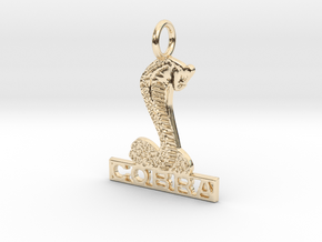 Ford Cobra Mustang Pendant Charm Gift in 14K Yellow Gold