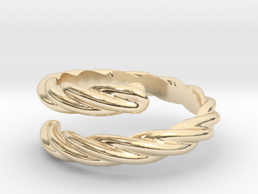 Rope ring in 9K Yellow Gold 