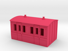HO/00 Scale British Gender Reveal Coach in Pink Processed Versatile Plastic