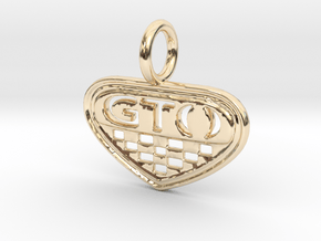 GTO Pendant Charm Muscle Car Gift in 14K Yellow Gold