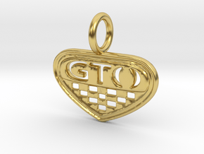 GTO Pendant Charm Muscle Car Gift in Polished Brass