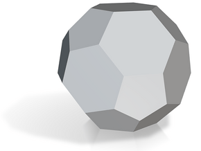 21. Truncated Joined Truncated Tetrahedron - 10mm in Tan Fine Detail Plastic