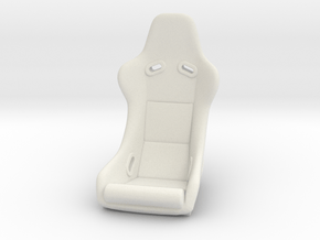 GRS300 Racing Seat for RC Car or Truck Large Size in White Natural Versatile Plastic