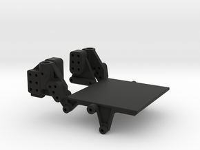 SCX24 Front and Rear Shock Tower and ESC Tray in Black Natural Versatile Plastic