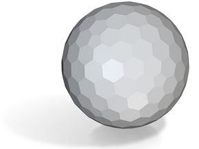 08. Dual Geodesic Icosahedron Pattern 8 - 1in in Tan Fine Detail Plastic