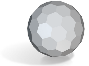 03. Dual Geodesic Icosahedron Pattern 3 - 1in in Tan Fine Detail Plastic
