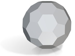 02. Dual Geodesic Icosahedron Pattern 2 - 1in in Tan Fine Detail Plastic