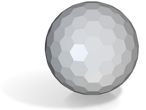 07. Dual Geodesic Icosahedron Pattern 7 - 1in in Tan Fine Detail Plastic