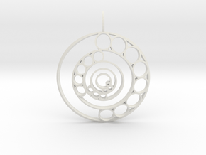 Song of the Spheres (Domed) in White Natural Versatile Plastic