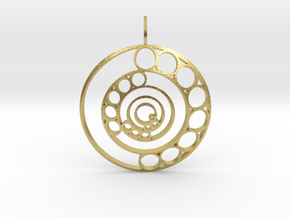 Song of the Spheres (Domed) in Natural Brass