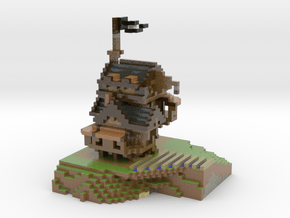 Minecraft Pirate House in Glossy Full Color Sandstone