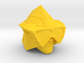 Mekaneck head with 200X googles for Motu Origins in Yellow Smooth Versatile Plastic
