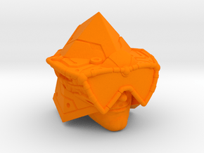 Mekaneck head with 200X googles for Motu Origins in Orange Smooth Versatile Plastic