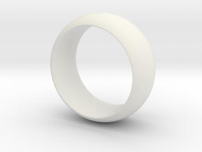 Three Holed Ring in White Natural Versatile Plastic