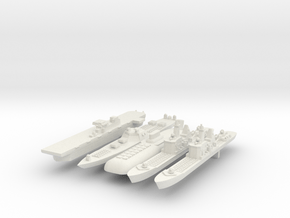 1:6000 Fleet in White Natural Versatile Plastic